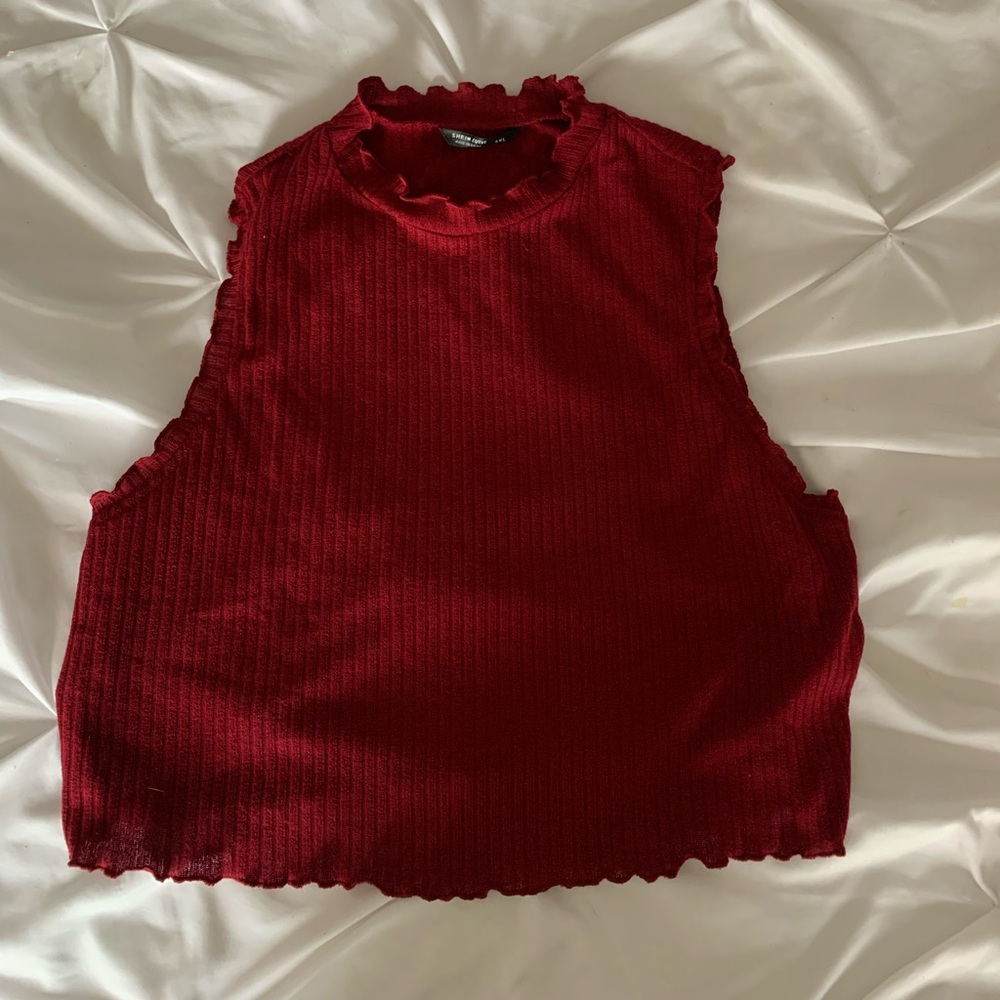 SHEIN Mock Neck Neck Cropped Tank